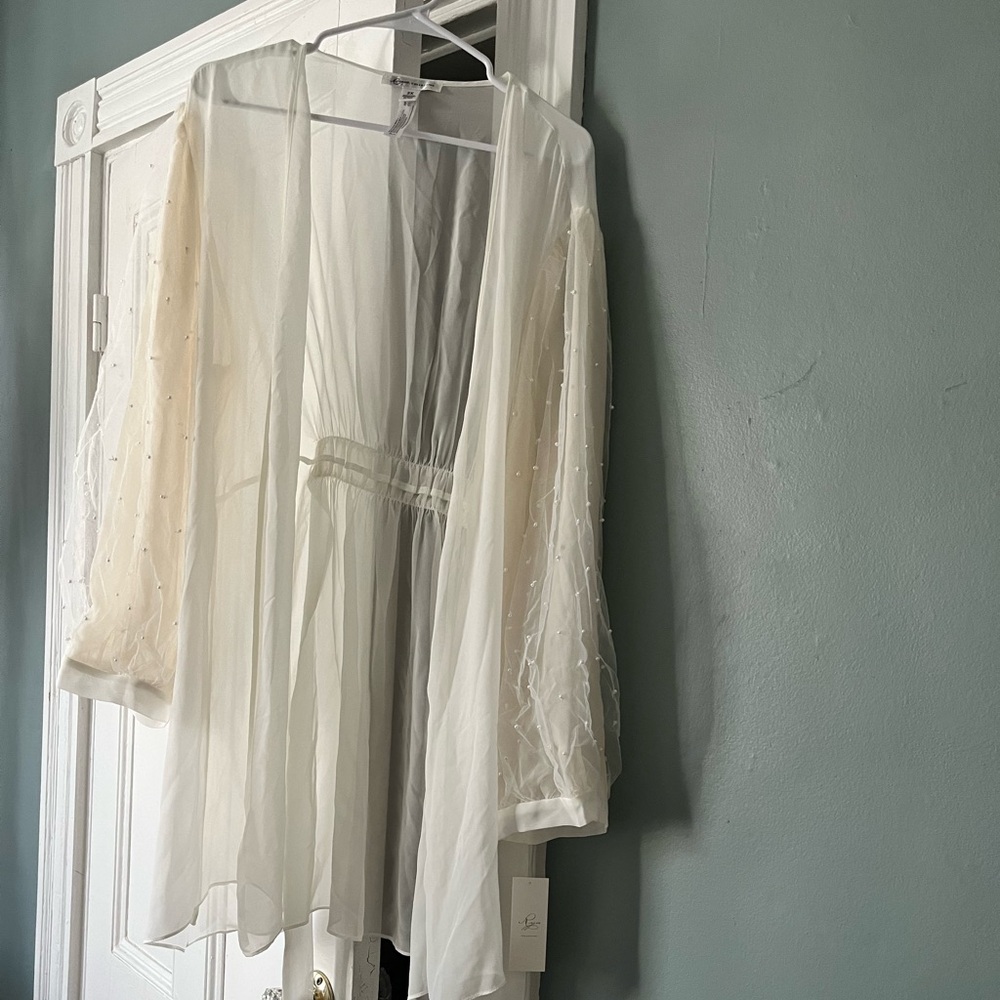 Rya Collection Ivory Pearl Cover-Up Robe